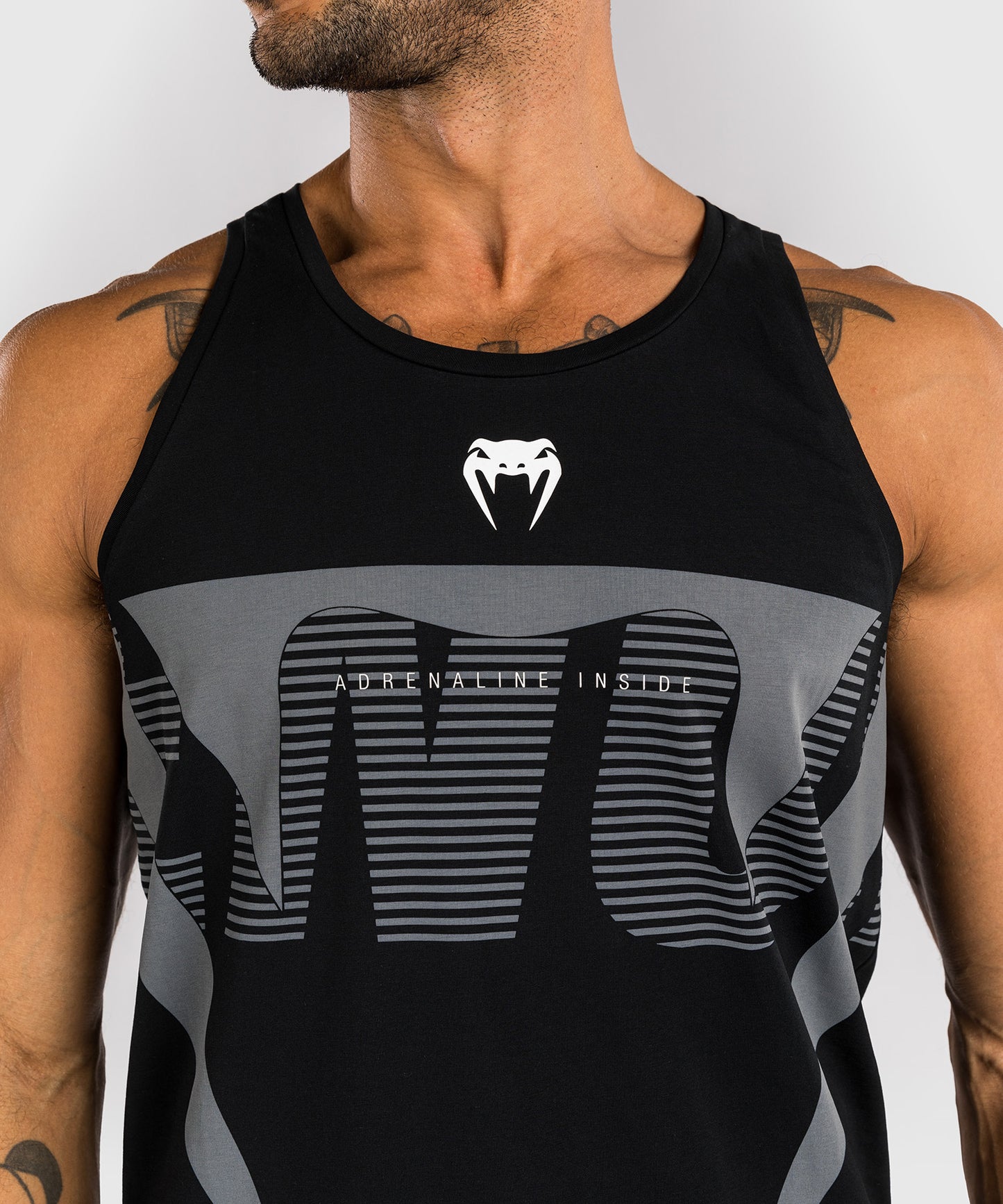 Venum Adrenaline Tank Top - Black/Silver Grey