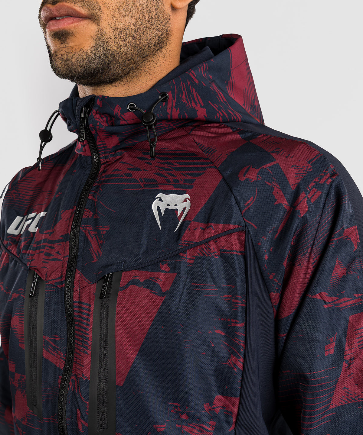 Men's UFC Zenith by Venum Burgundy Authentic Fight Week Zip Hoodie