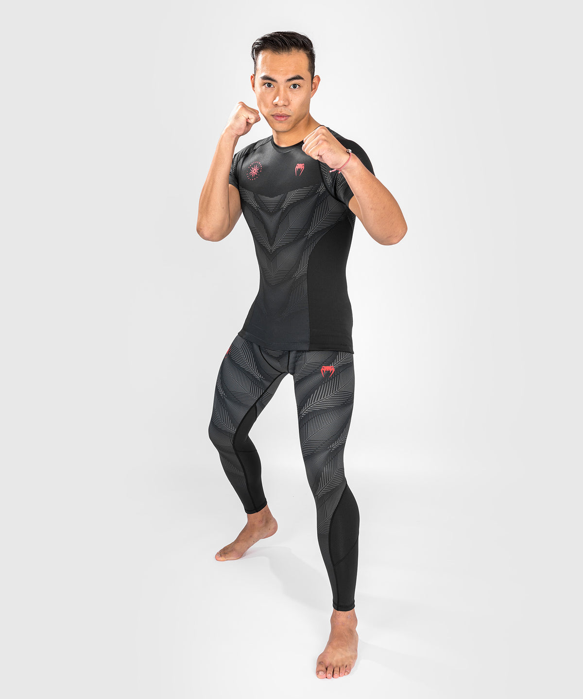 Rashguard Venum Phantom - Manches Courtes - Noir/Rouge