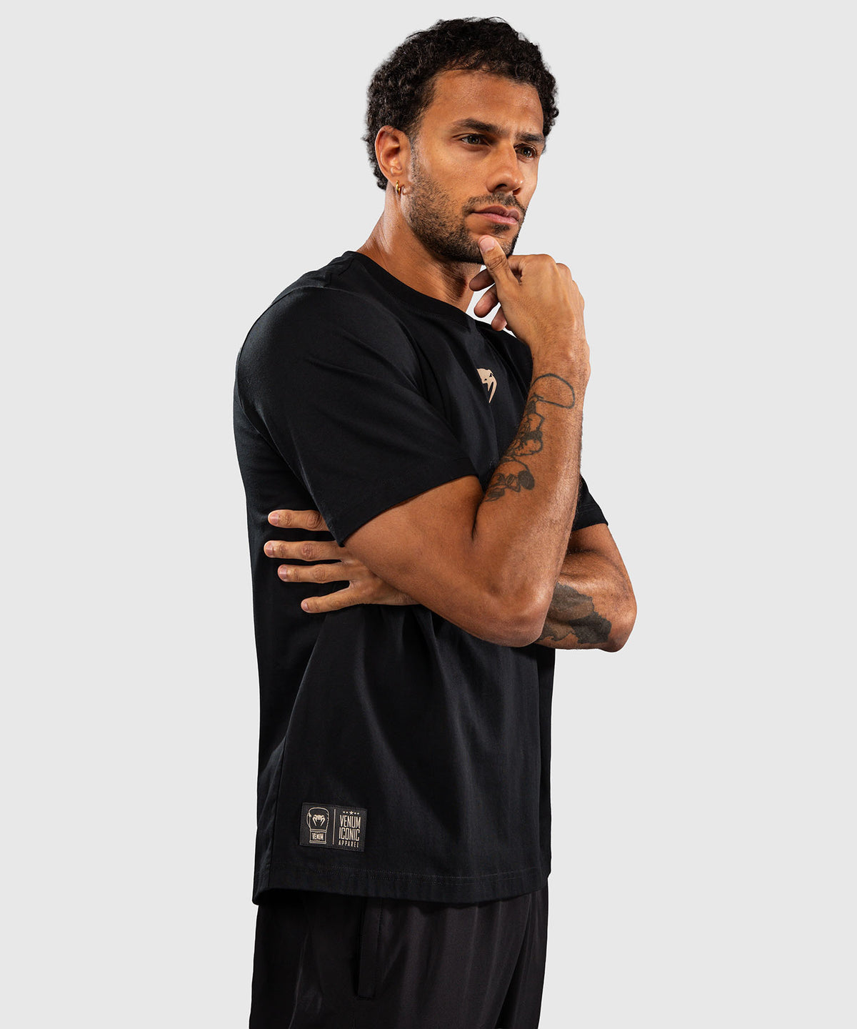 Venum Fight Icon T-shirt in Cotone - Nero