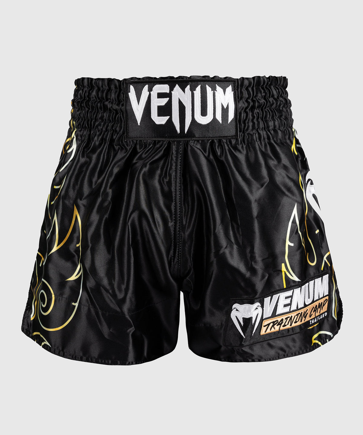 Venum VTC Flames Muay Thai Shorts - Schwarz/Gold