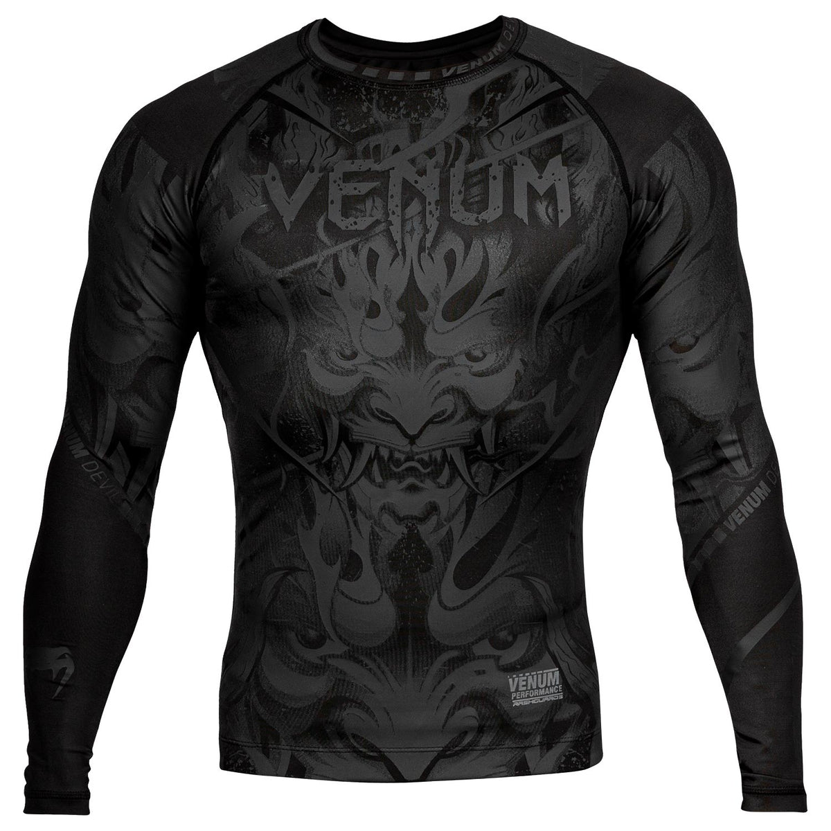 Venum Devil Rashguard - Langarm - Schwarz/Schwarz