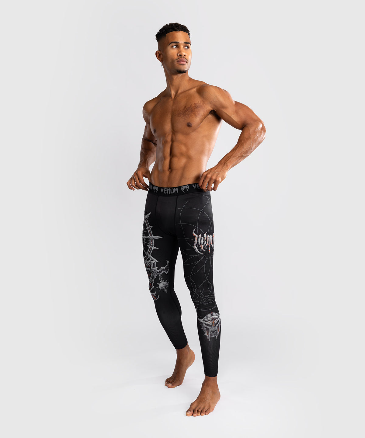 Venum Gladiator 5.0 Mallas Para Hombres - Negro/Plata