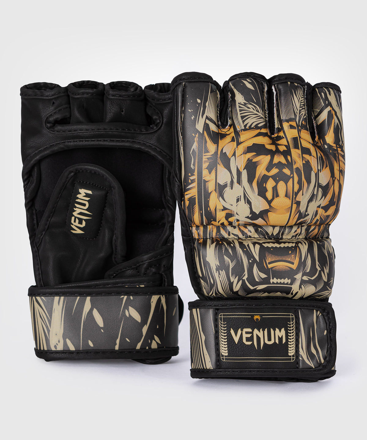 Venum Tiger Guantes de MMA - Negro/Naranja neón