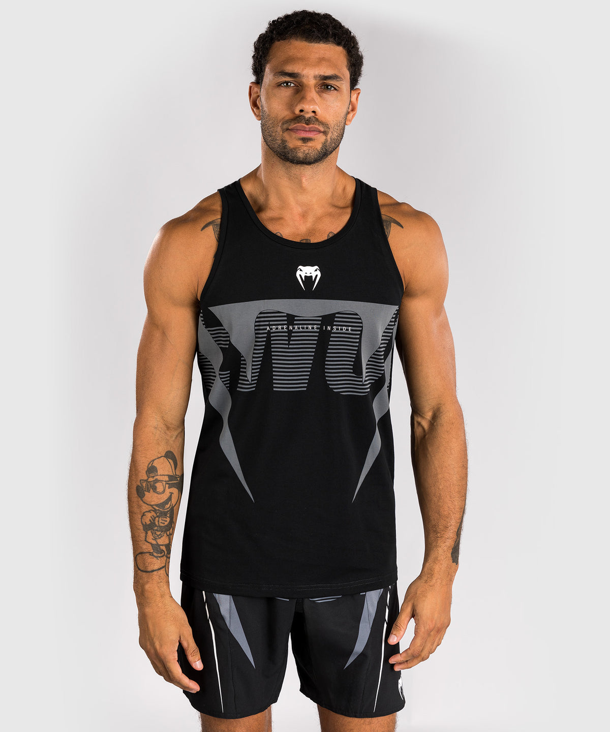 Venum Adrenaline Tank Top - Black/Silver Grey