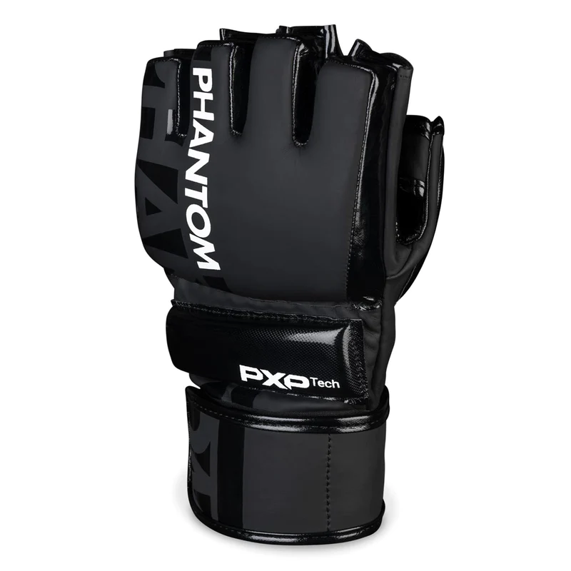 Phantom Athletics Apex Hybrid MMA-Handschuhe - Schwarz