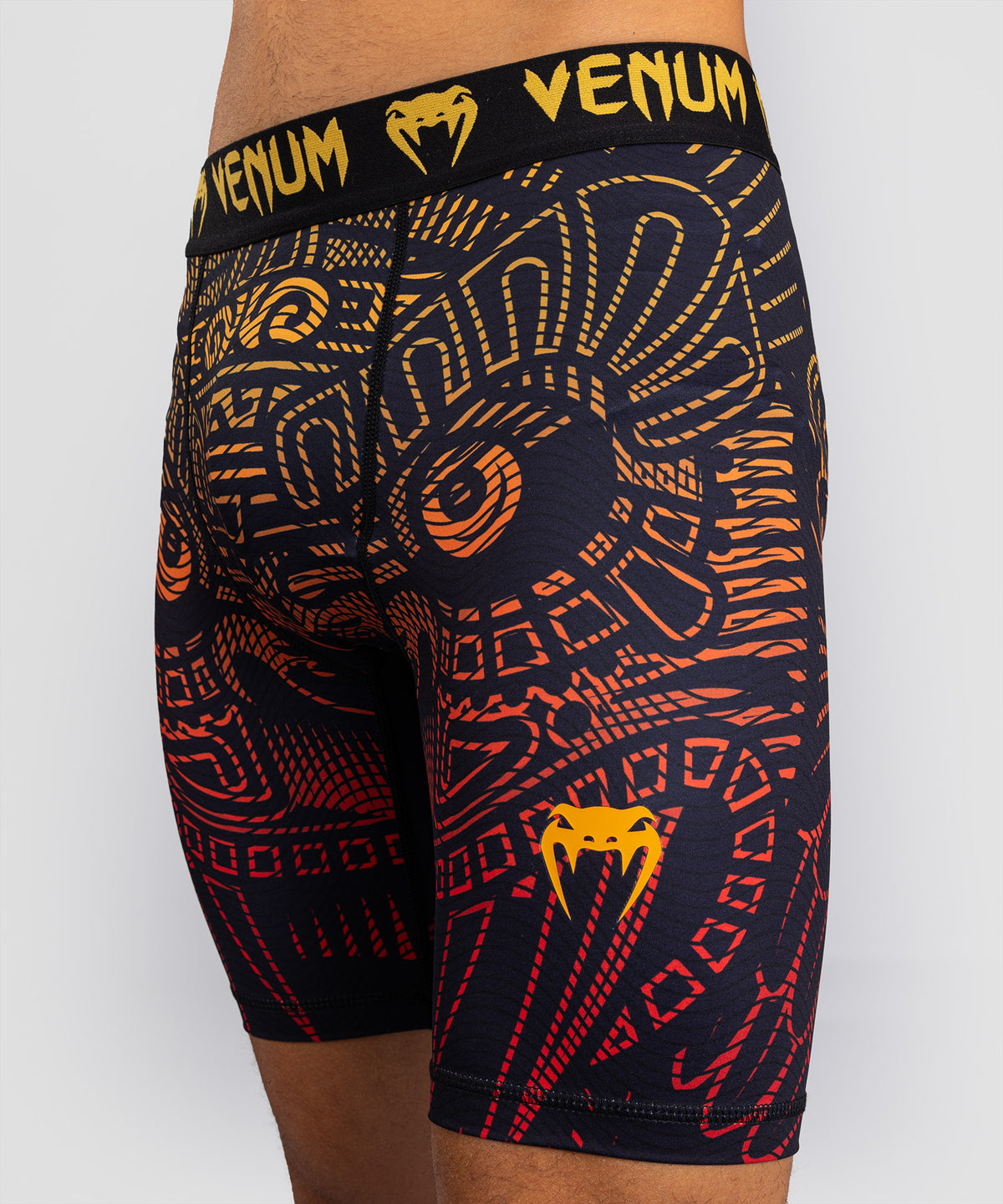 Short de Compression Venum Quetzal Fury - Noir/Rouge Fury/Mandarine