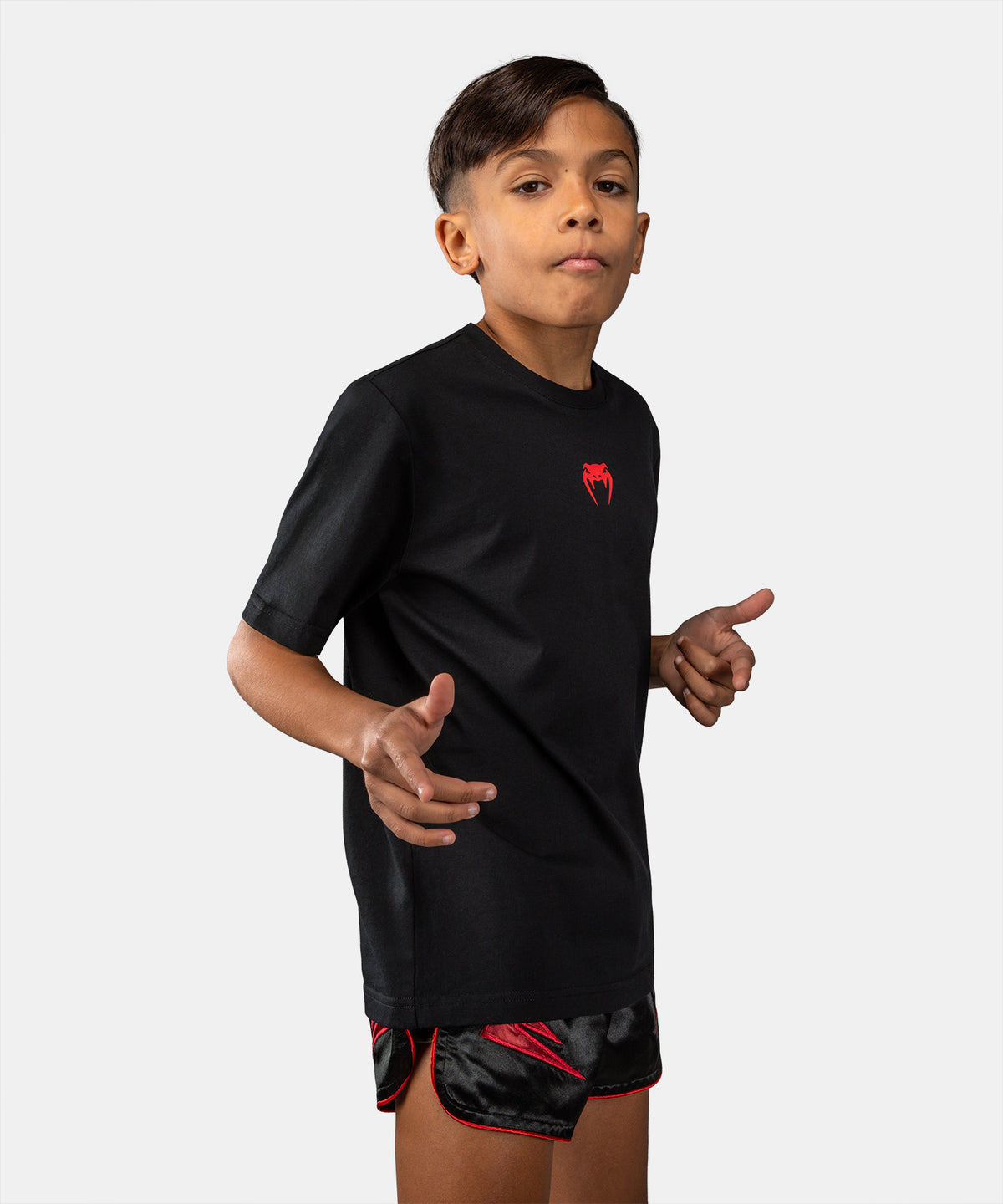 Venum Attack Kids Cotton T-Shirt - Black/Red
