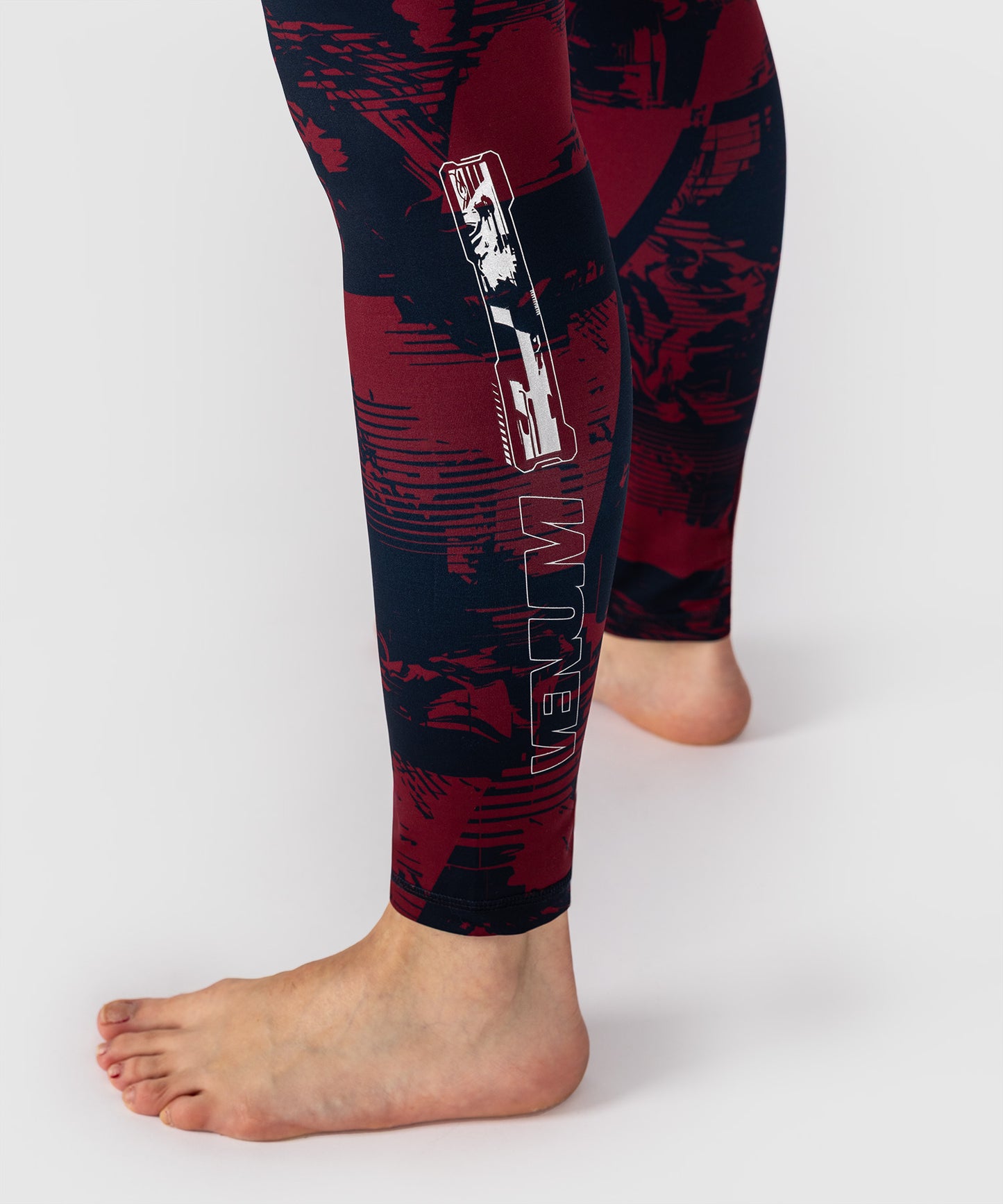 UFC Zenith by Venum Authentic Fight Week Damen-Leggings - Marineblau/Bordeauxrot/Silber