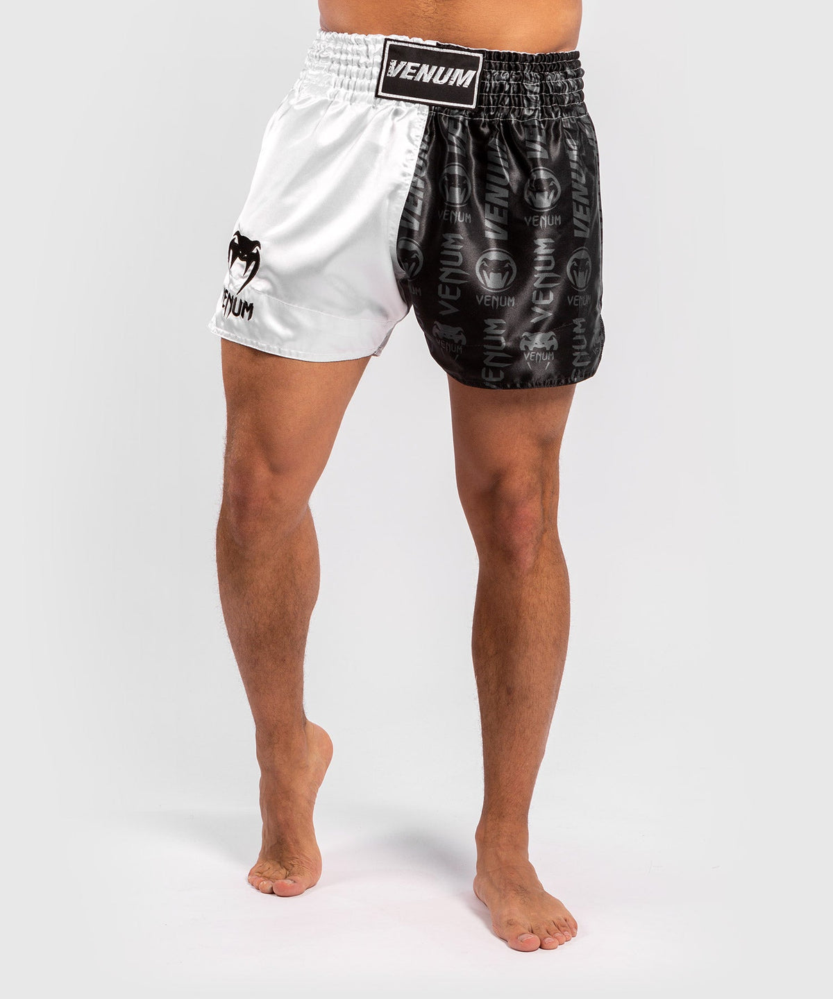 Short de Muay Thai Venum Logos - Noir/Blanc