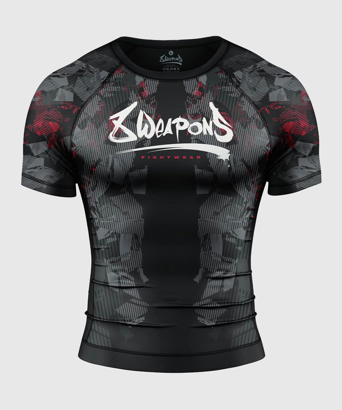 8 Weapons Hit 2.0 Rashguard de Manga Corta - Negro