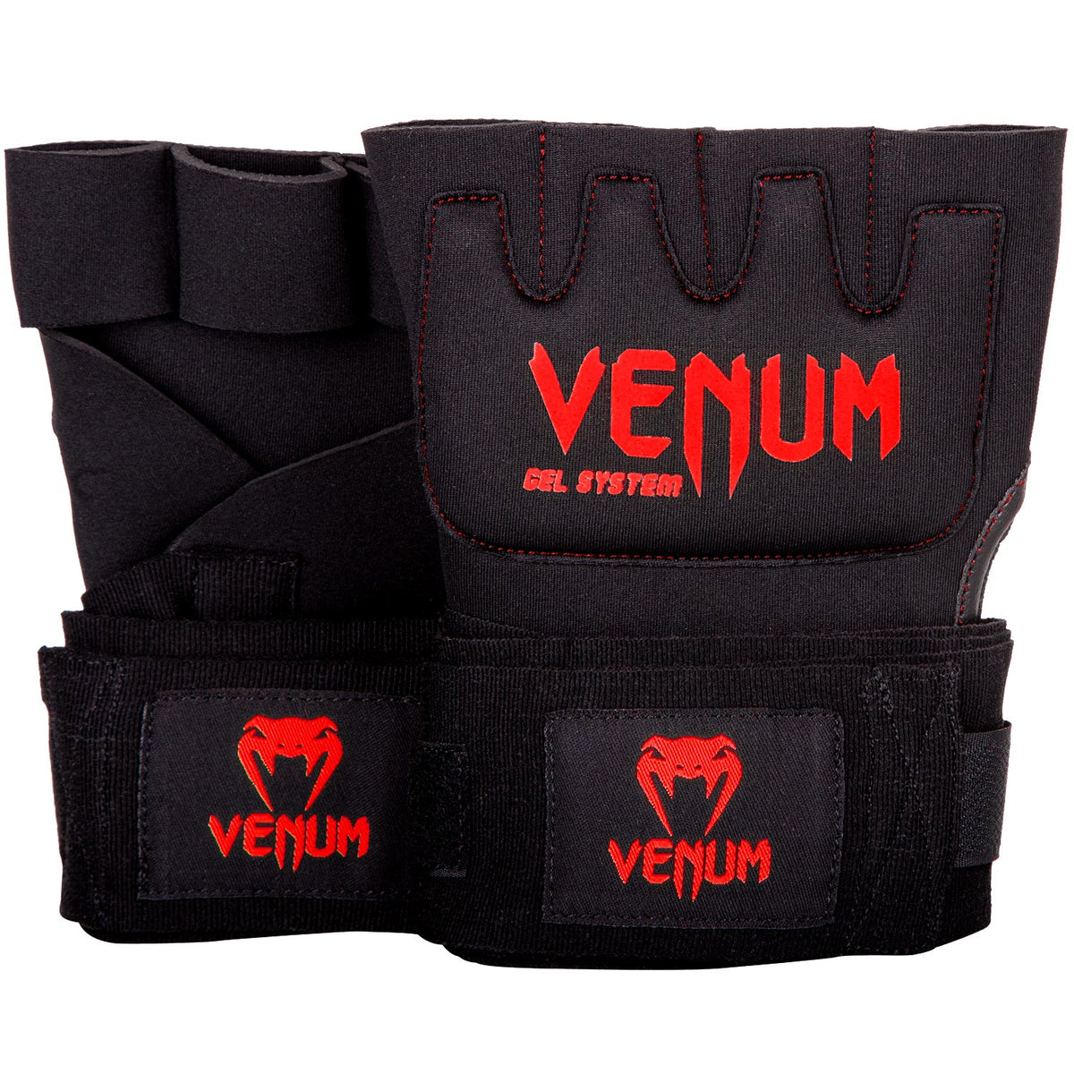 Venum Gel Kontact Quick Bandagen – Schwarz/Rot