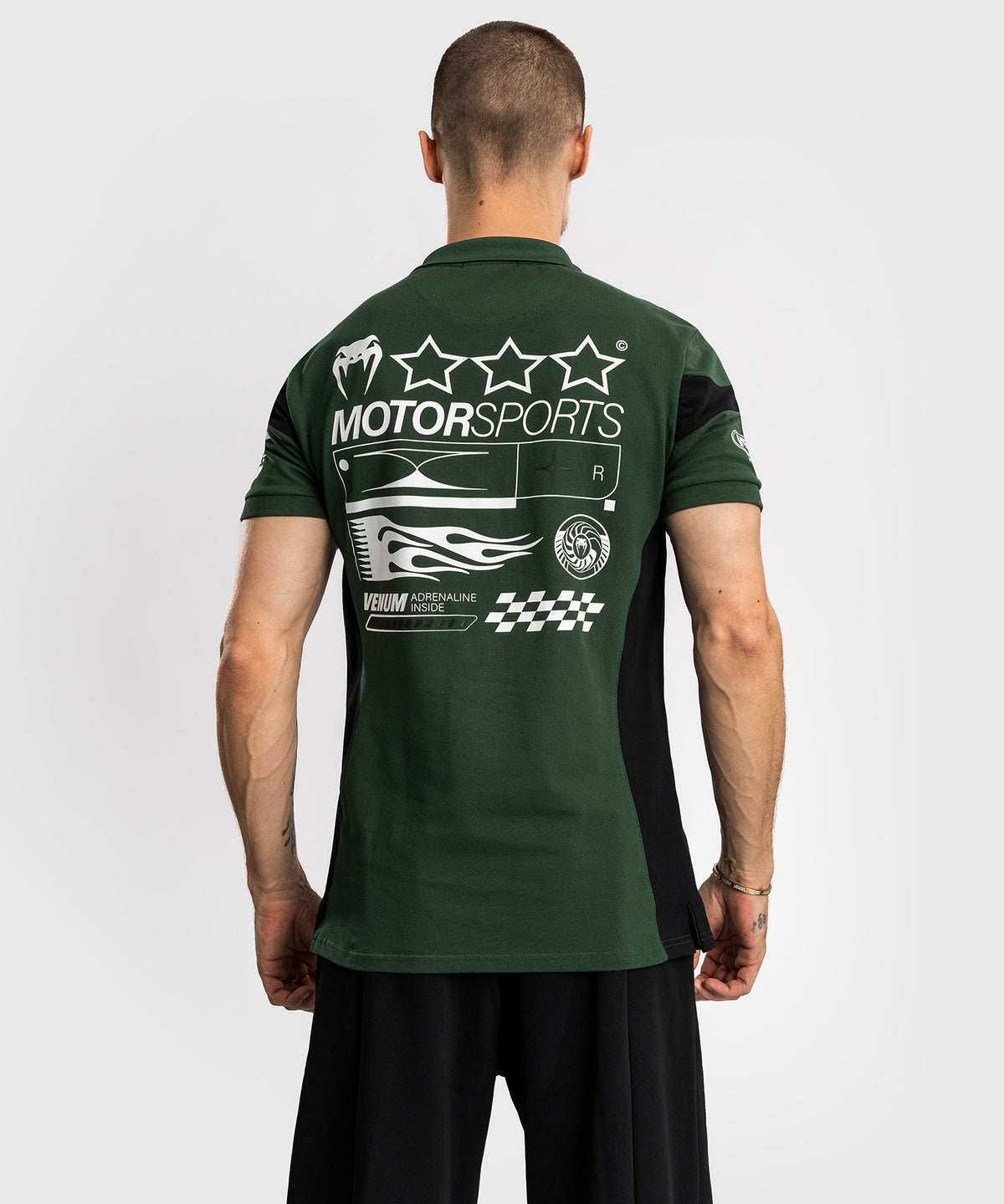 Venum Motorsport Polo in Cotone - Verde Profondo