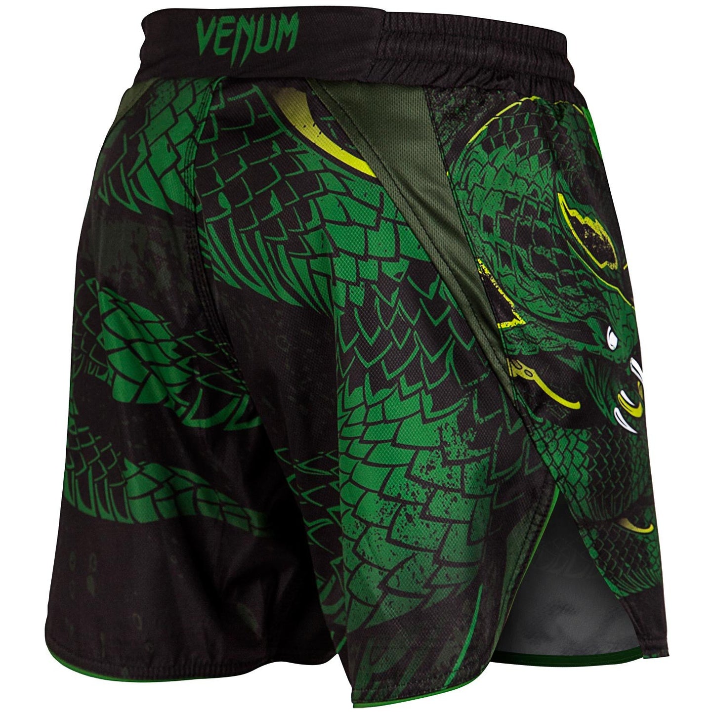 Fightshort court Venum Green Viper - Noir/Vert