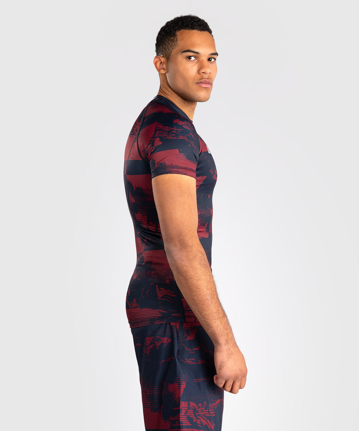 UFC Zenith by Venum Authentic Fight Week Rashguard maniche corte Performance Uomo - Blu navy/Bordeaux/Argento