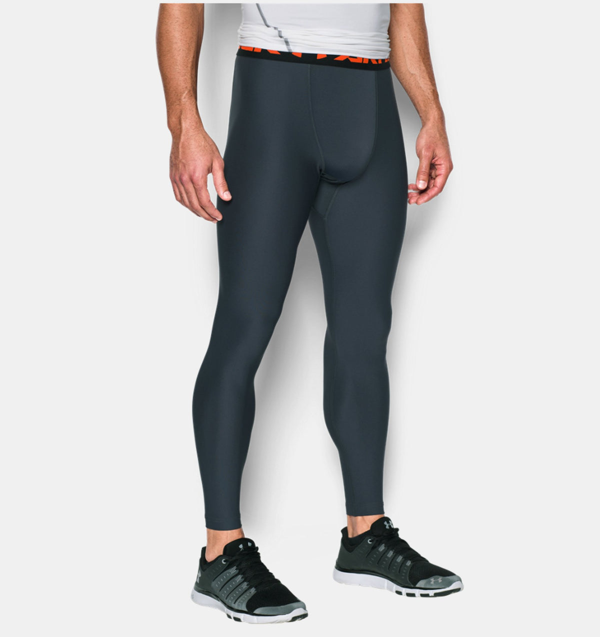 Under Armour HeatGear® Leggings – Grigio/Arancione
