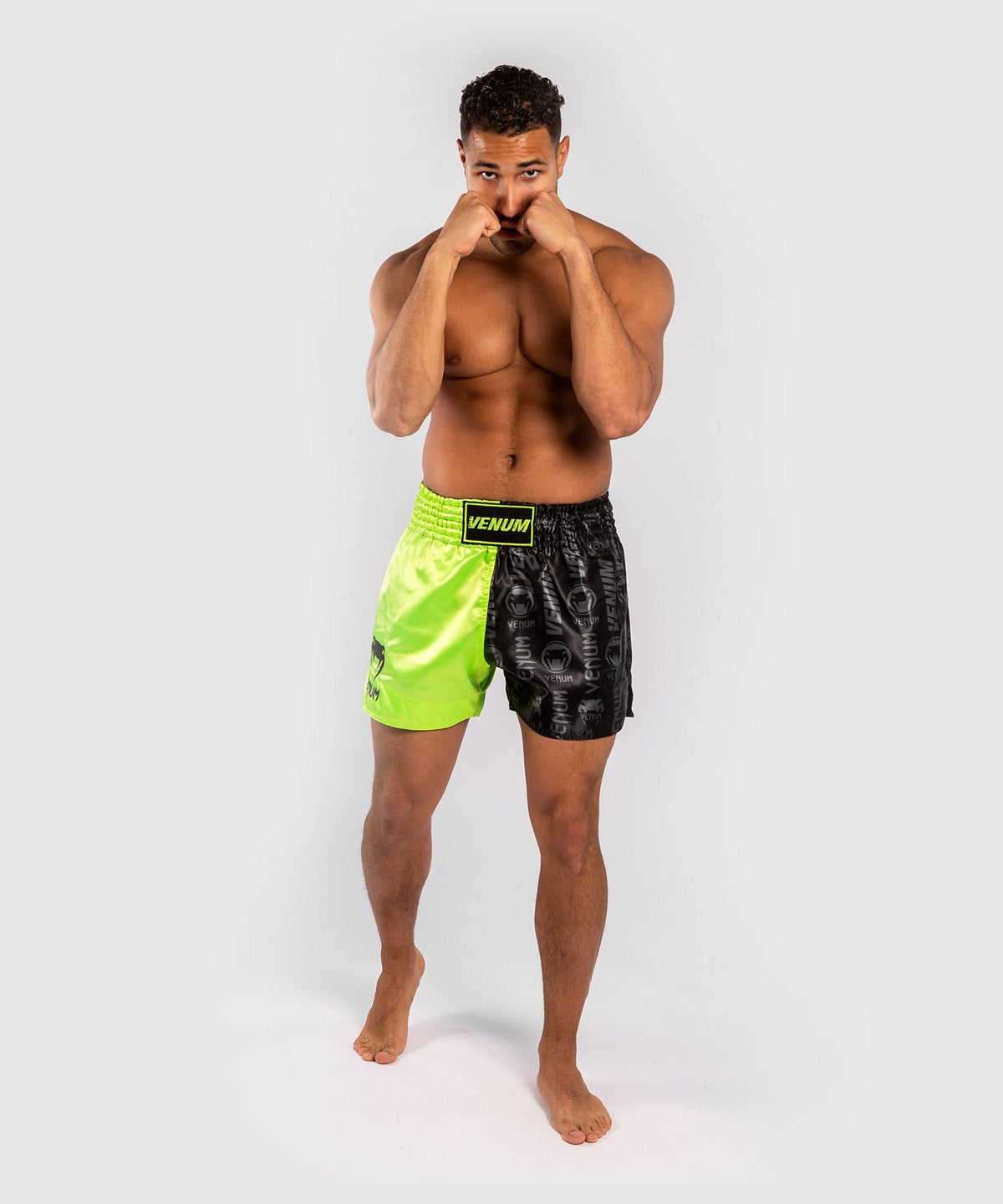 Short de Muay Thai Venum Logos - Noir/Jaune