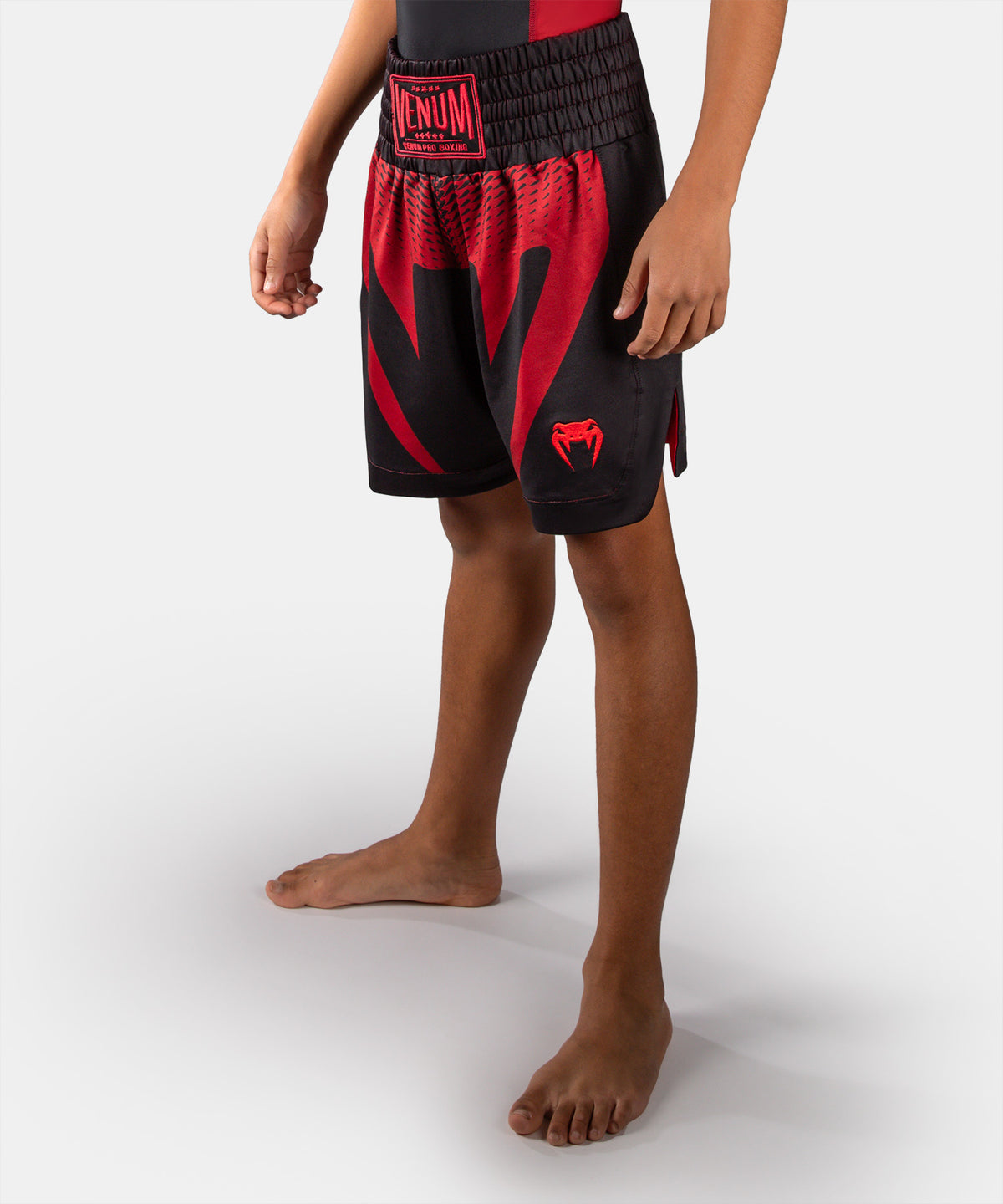 Venum Attack Short de Boxeo para Niño - Negro/Rojo