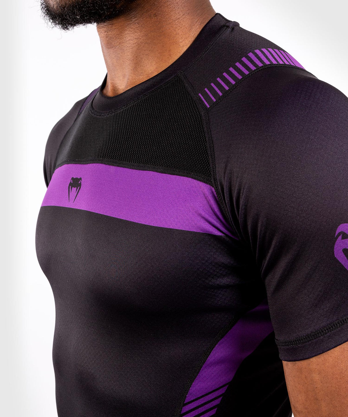 T-shirt de Compression Venum NoGi 3.0 - Manches Courtes - Noir/Violet