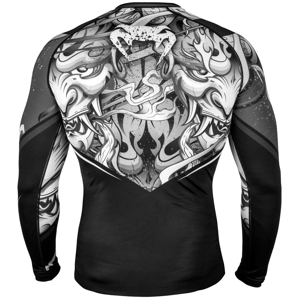 Venum Devil Rashguard - Long Sleeve - White/Black