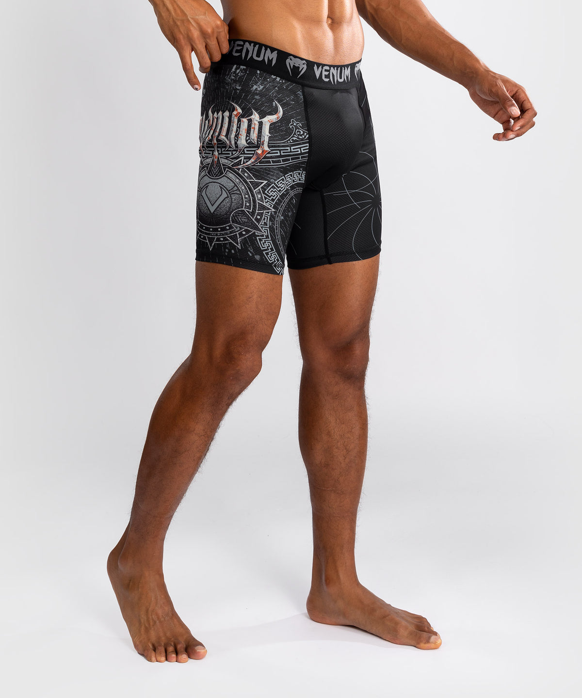 Venum Gladiator 5.0 Pantalones Vale Tudo Para Hombre - Negro/Plateado