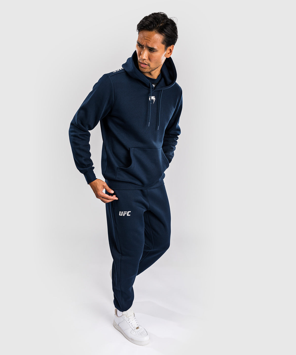 UFC Fusion by Venum Fight Week Felpa con Cappuccio per Uomo - Blu oceanico