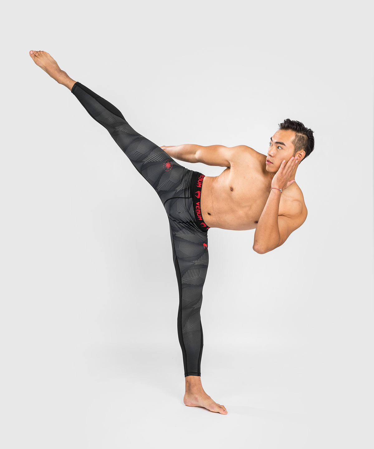 Pantaloni a compressione Venum Phantom - Nero/Rosso