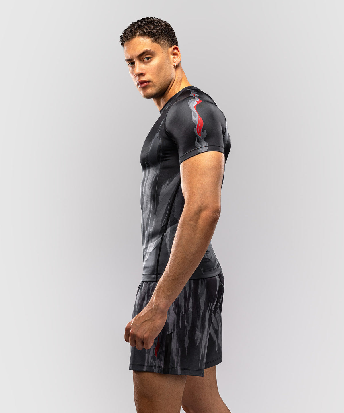 Venum Demon Rashguard a Maniche Corte - Nero/Grigio