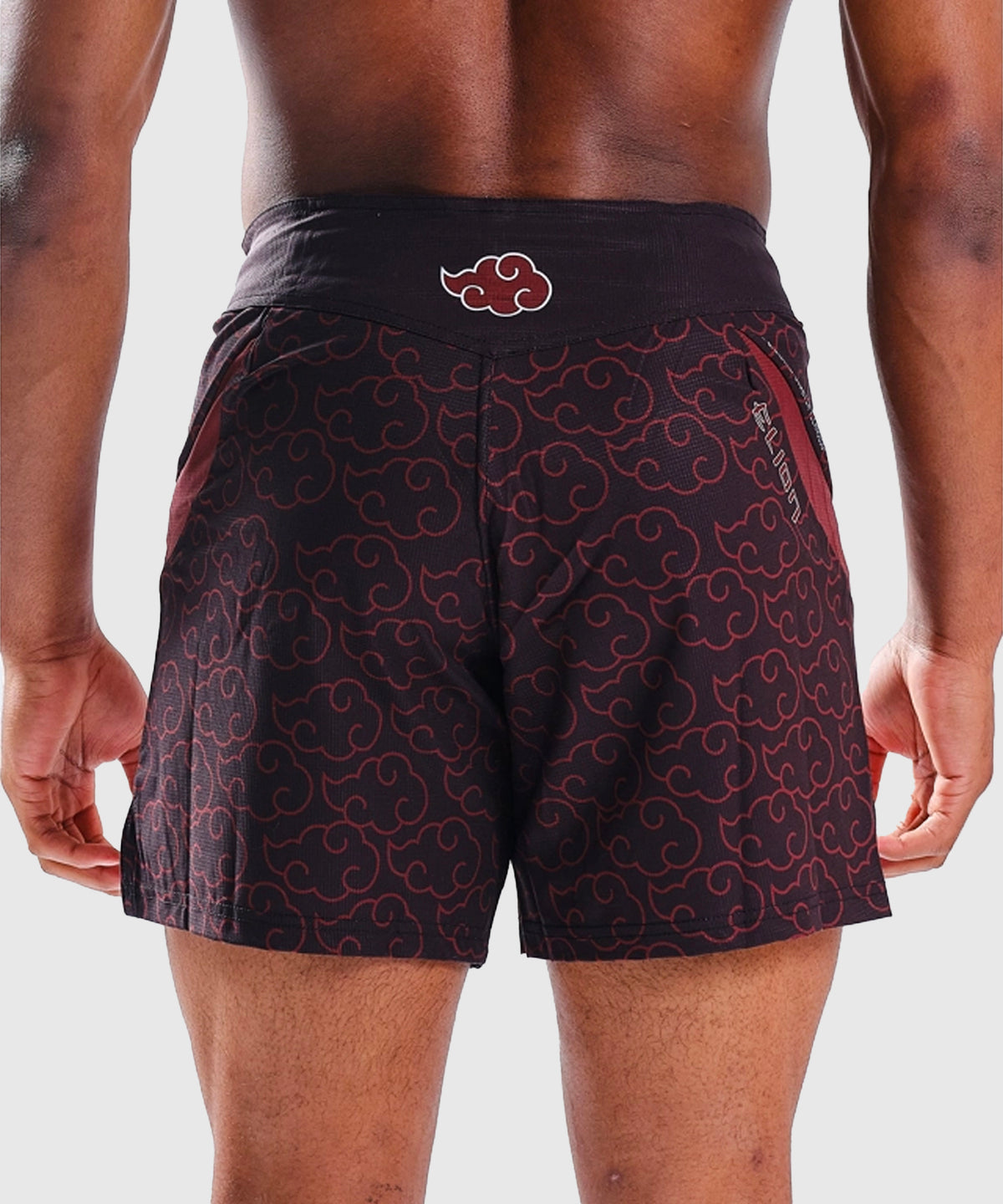 Elion X Naruto Akatsuki Fightshorts - Negro/Rojo