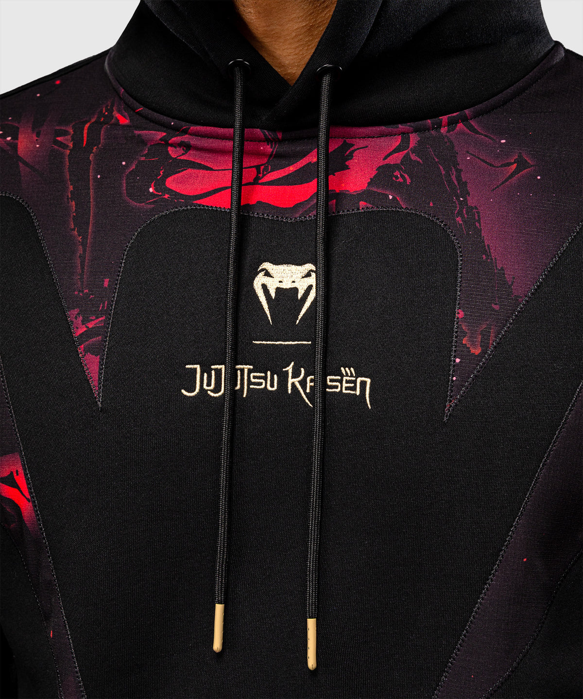 Jujutsu Kaisen x Venum Itadori Kapuzenpullover – Schwarz/Rot