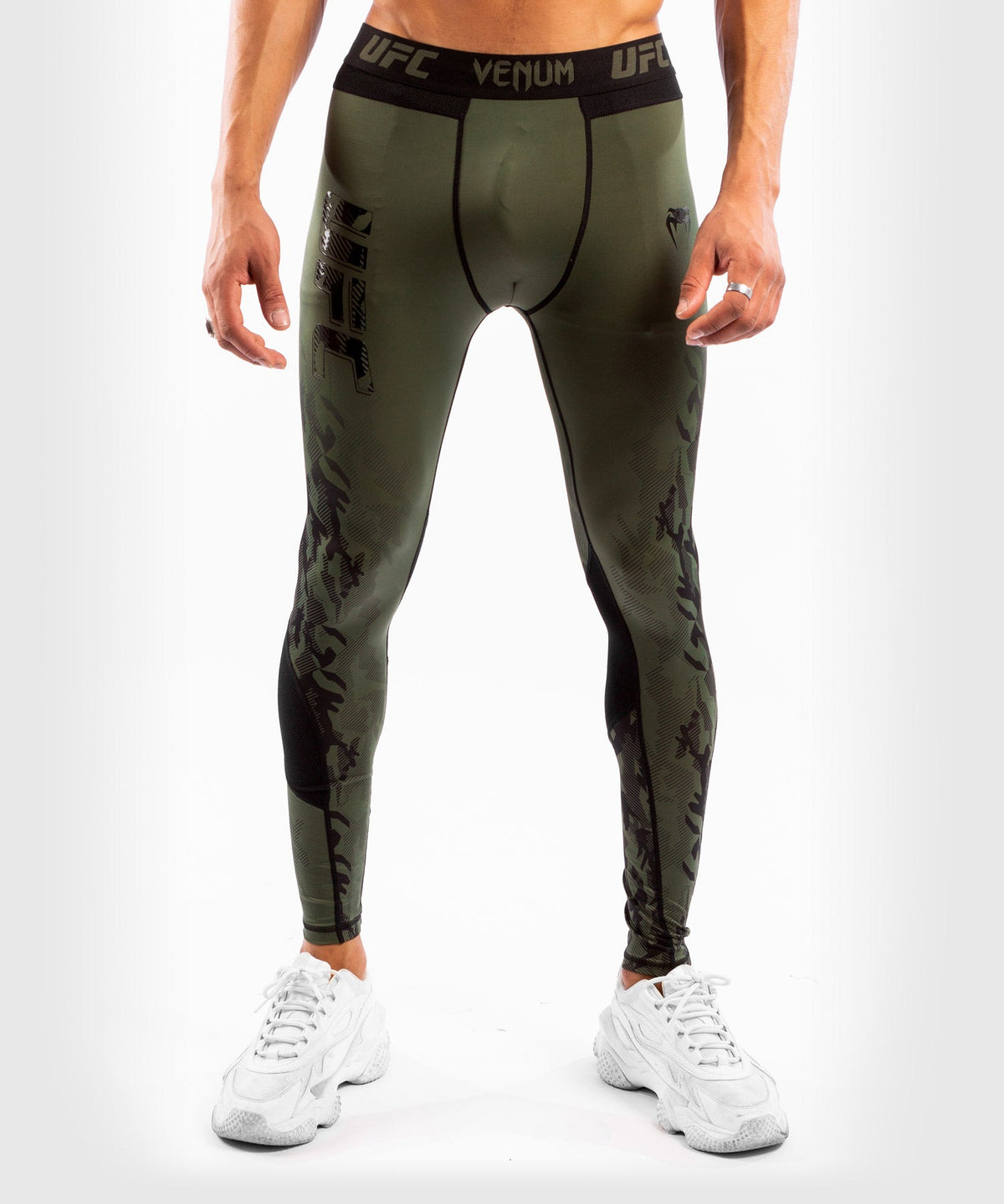Men's UFC Compression Pants Venum Authentic Fight Week - Khaki