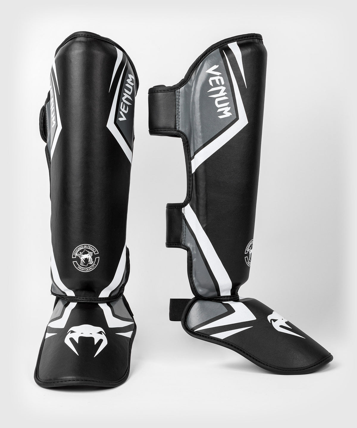 Venum Contender 2.0 Schienbeinschützer - Schwarz/Grau/Weiß