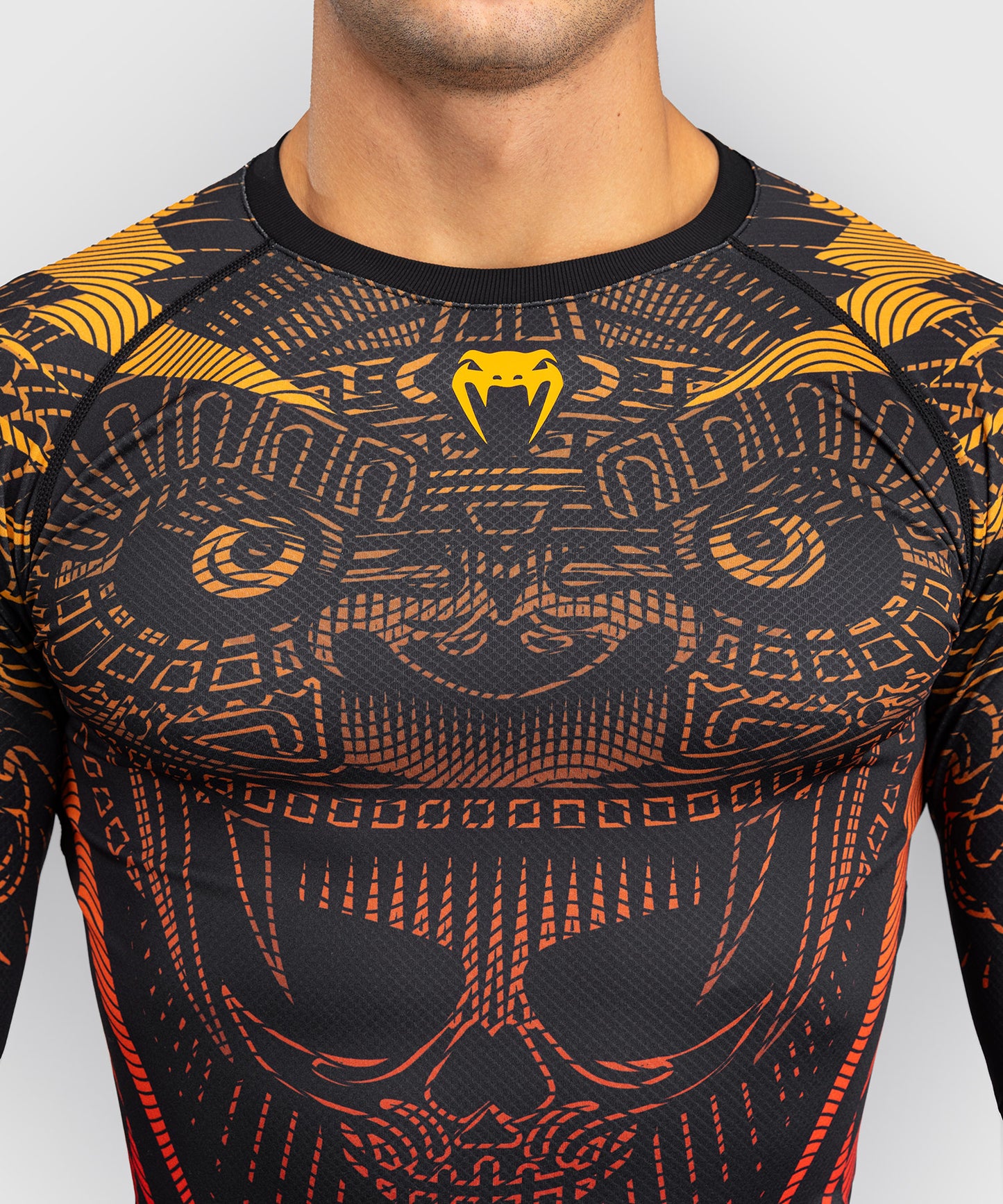 Venum Quetzal Fury Rashguard a Maniche Lunghe - Nero/Rosso Fury/Arancione