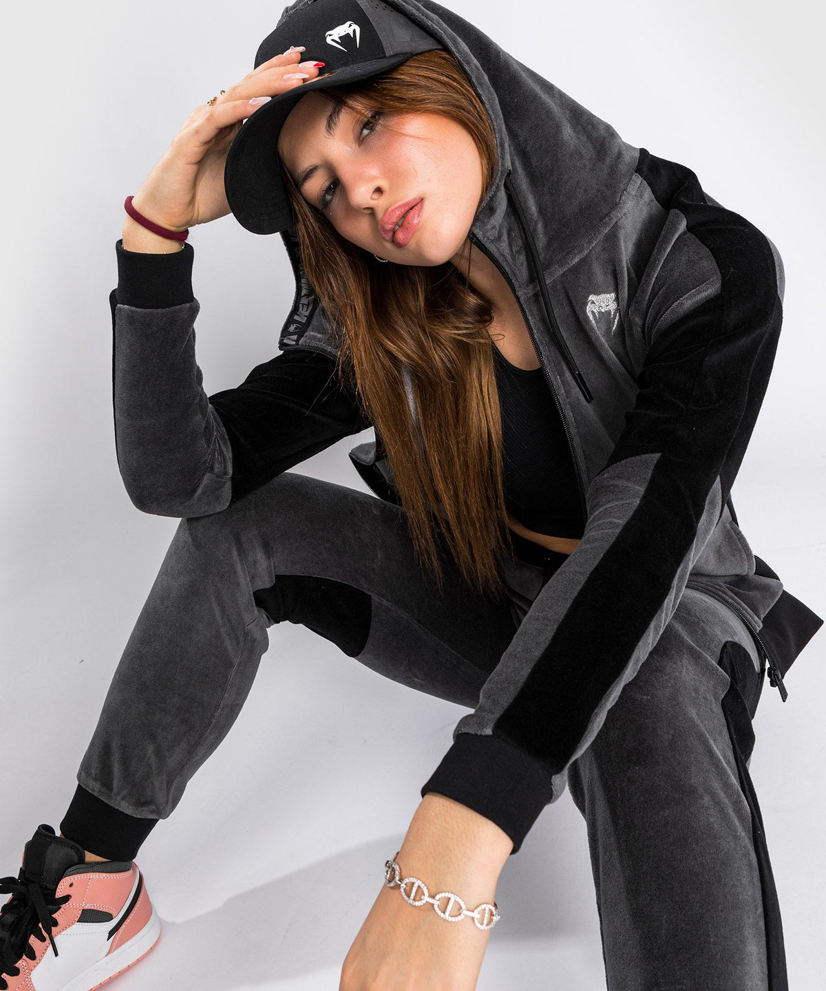 Sweatshirt Venum Camoline 2.0 Velvet - Pour Femmes - Gris/Noir