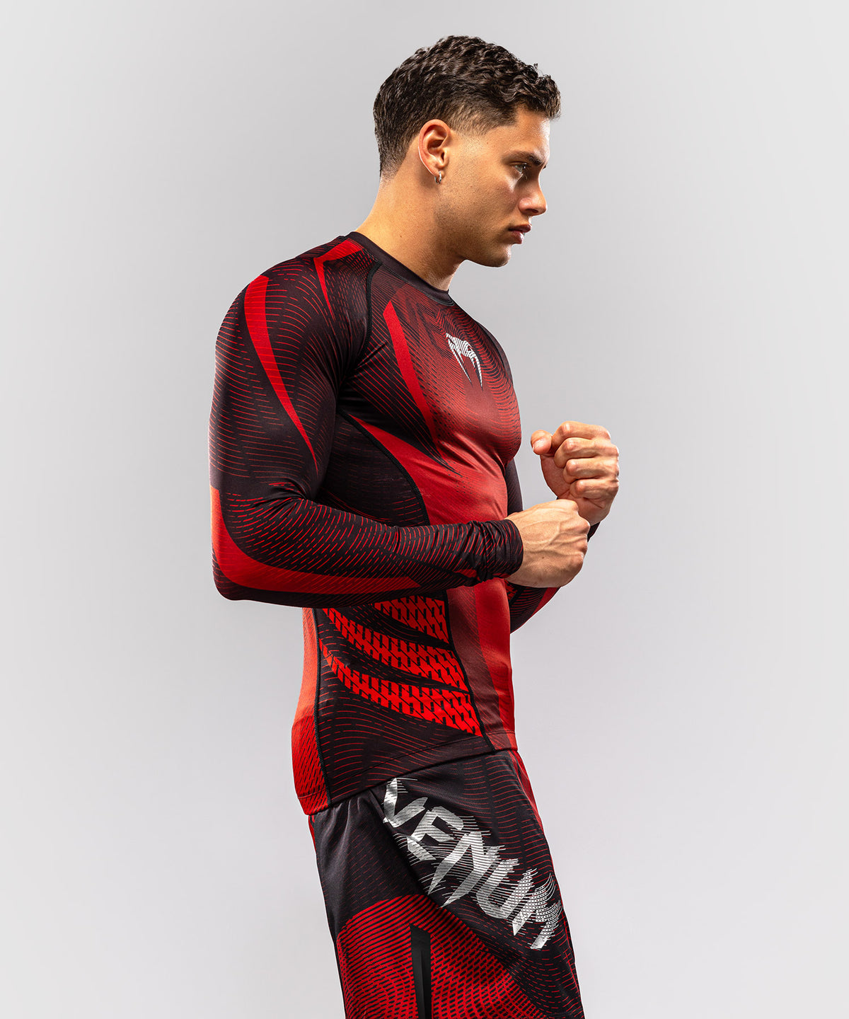 Venum Galactic 3.0 Rashguard Manga Larga - Rojo/Plata