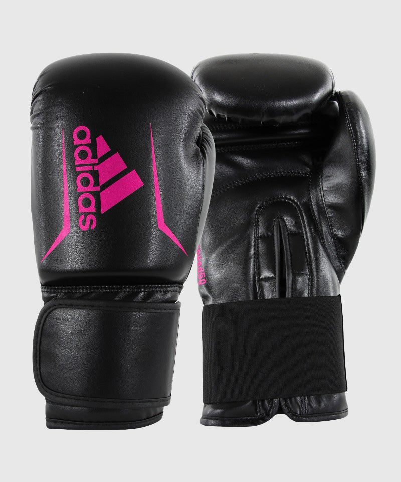 Adidas Speed 50 Guantoni da Boxe - Nero/Rosa