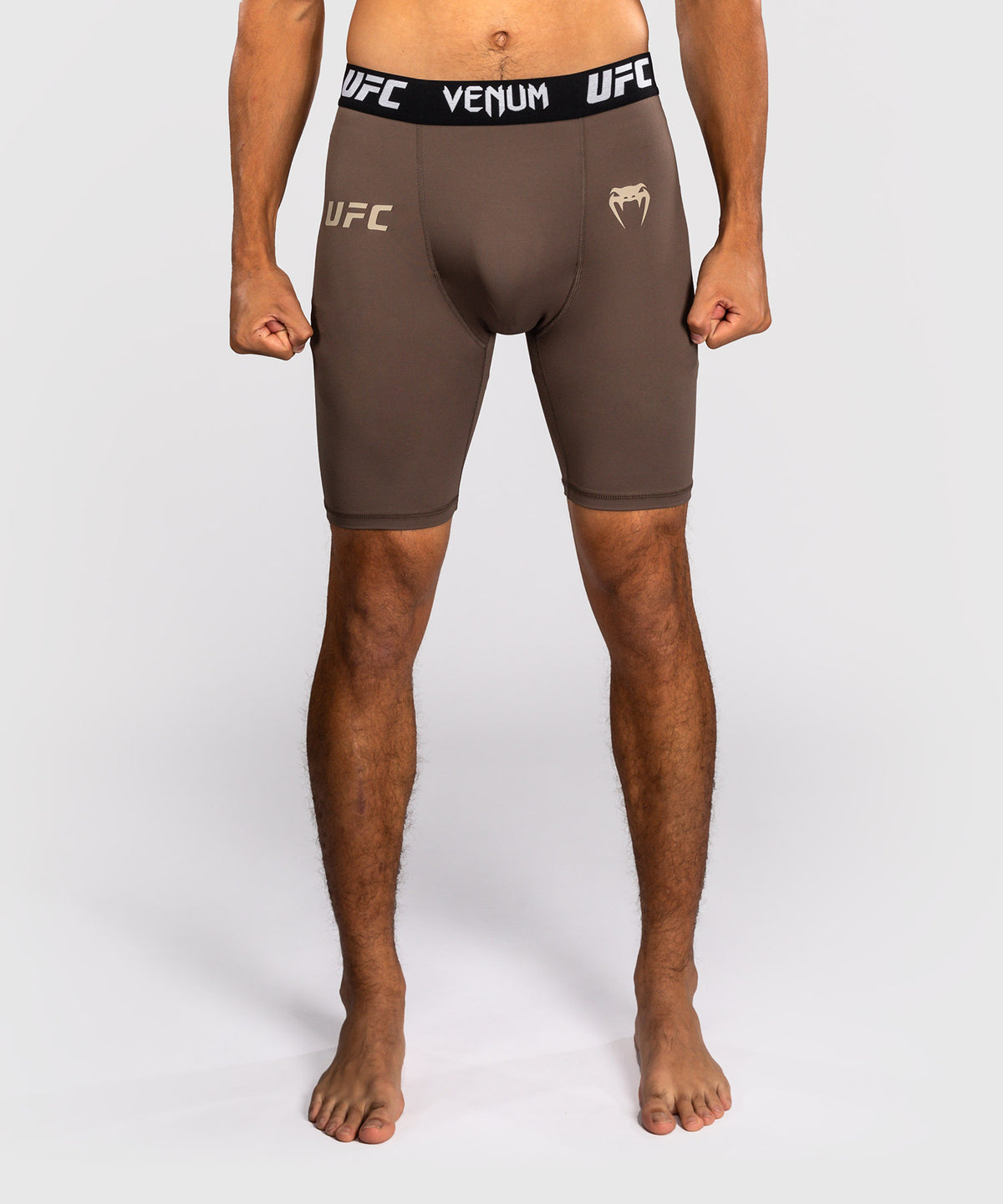 Venum UFC Unity by Venum Authentic Fight Week Pantaloncini a Compressione Tecnici da Uomo - Marrone