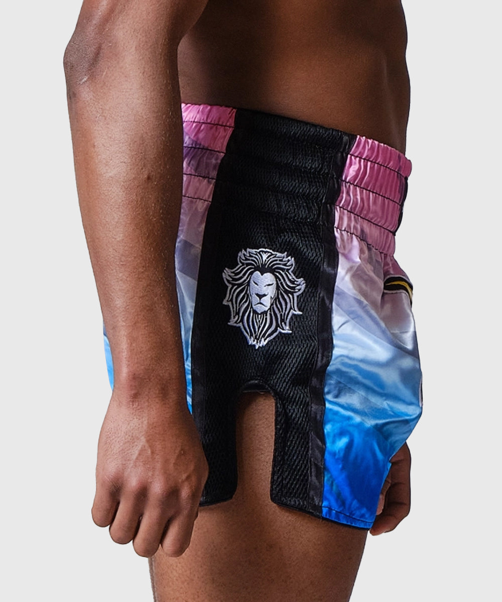 Elion Raja Muay Thai Shorts - Rosa/Blau