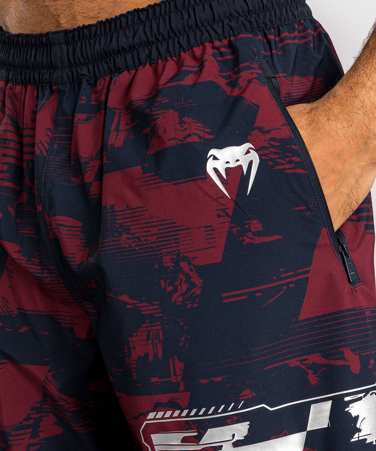 UFC Zenith by Venum Authentic Fight Week Short Performance Hombre - Azul marino/Burdeos/Plateado