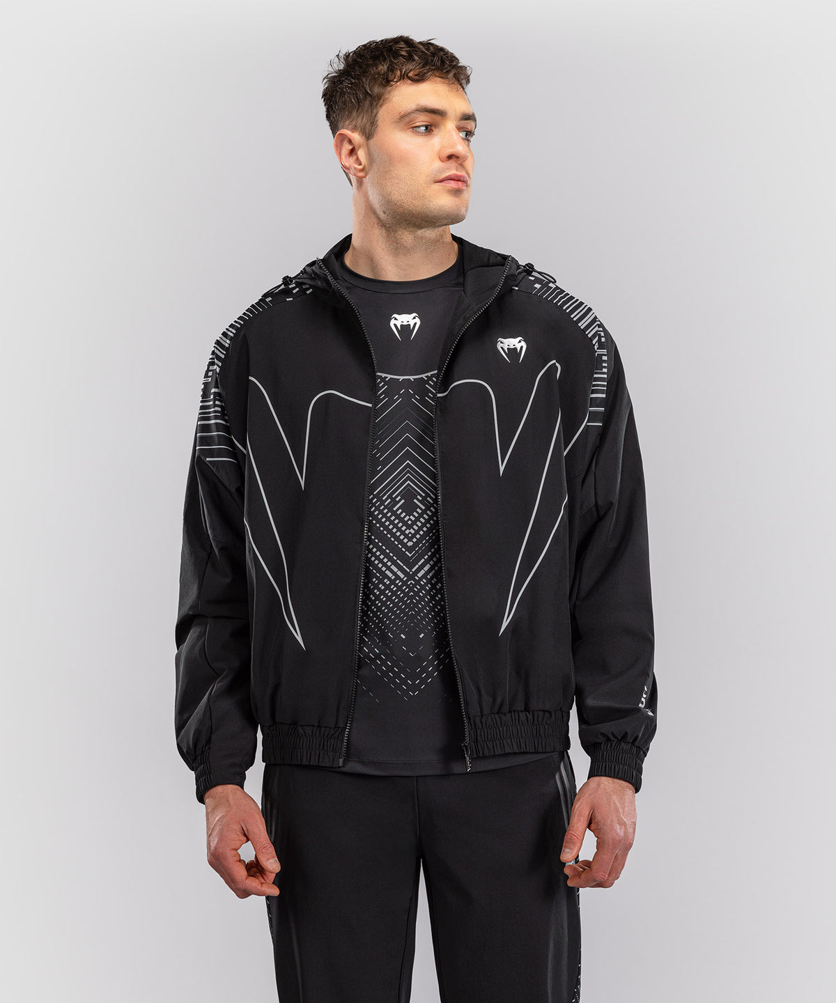 Veste de Survêtement Venum Midnight Fury – Noir/Gris/Argent