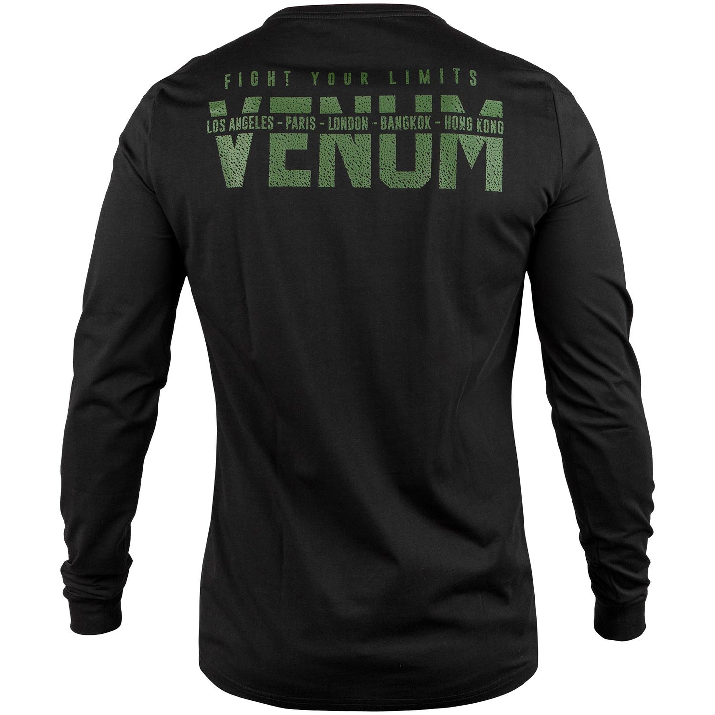 Camiseta Venum Mangas Largas - Negro/Caqui