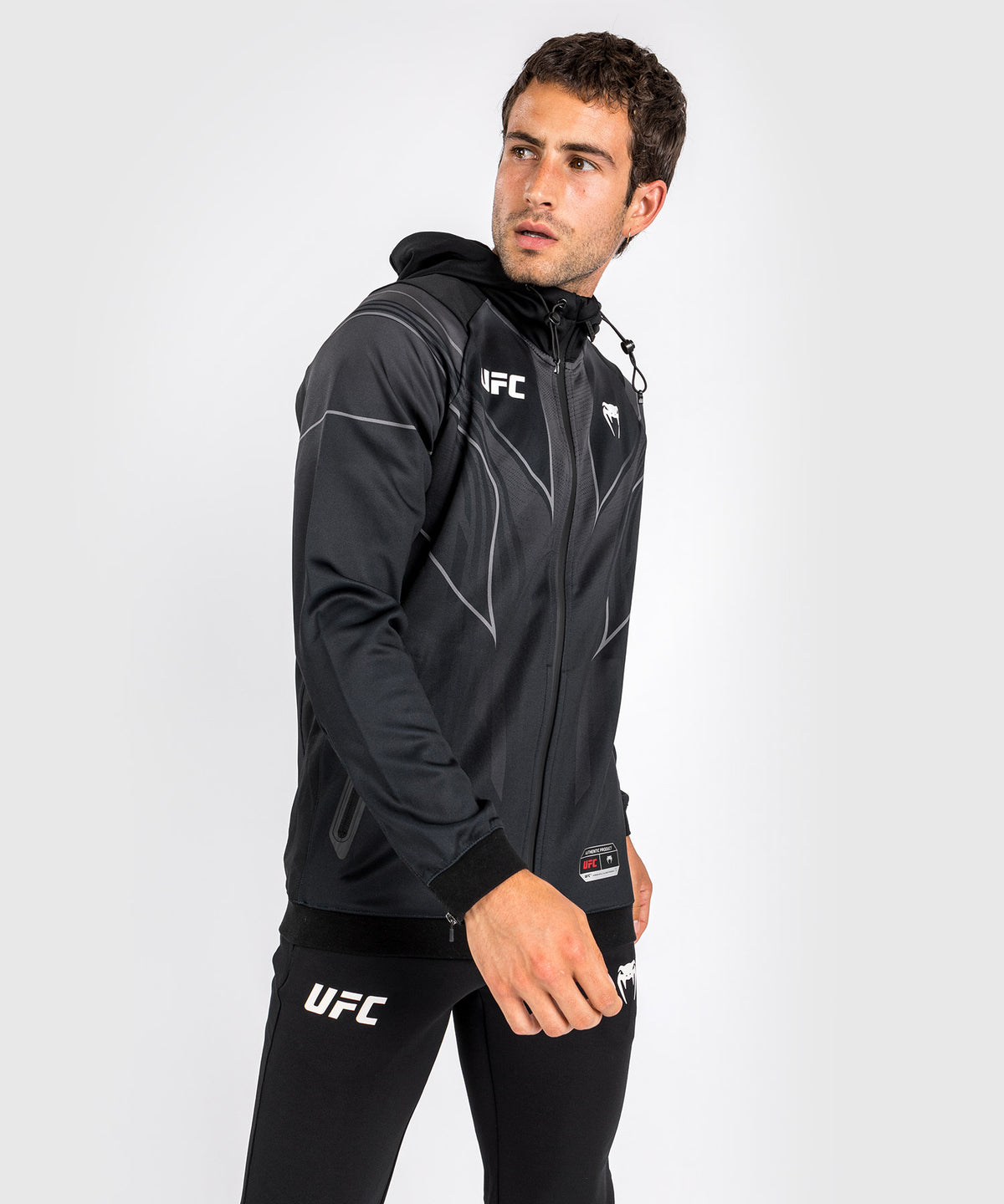 Felpa con cappuccio UFC Venum Authentic Fight Night 2.0 Uomo - Nero