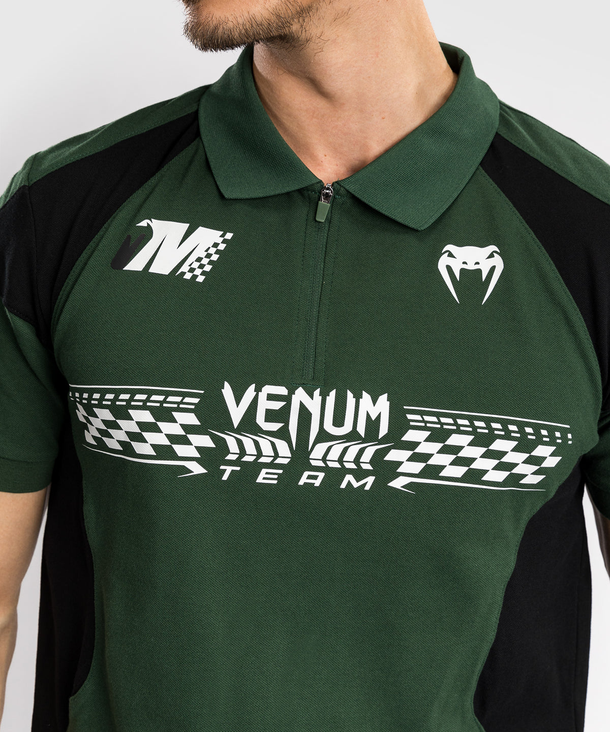 Venum Motorsport Polo in Cotone - Verde Profondo