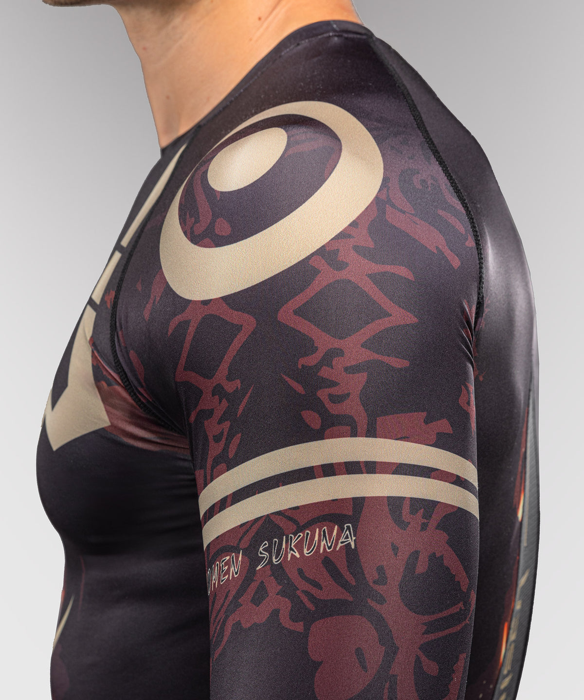 Jujutsu Kaisen x Venum Sukuna Langarm Rashguard – Schwarz/Beige