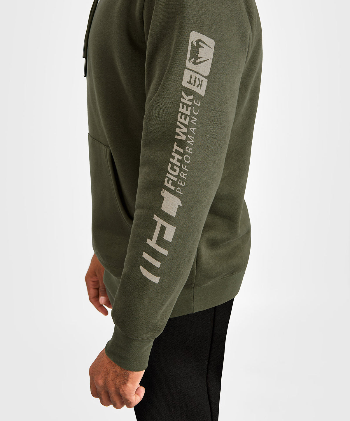 UFC Adrenaline by Venum Fight Week Felpa con cappuccio da Uomo - Khaki