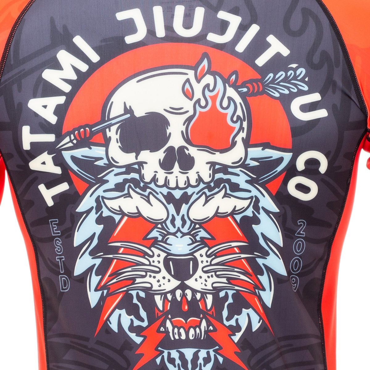 Tatami Fightwear Head Hunter Eco Tech Camiseta de Compresión Reciclada Manga Larga - Negro/Rojo