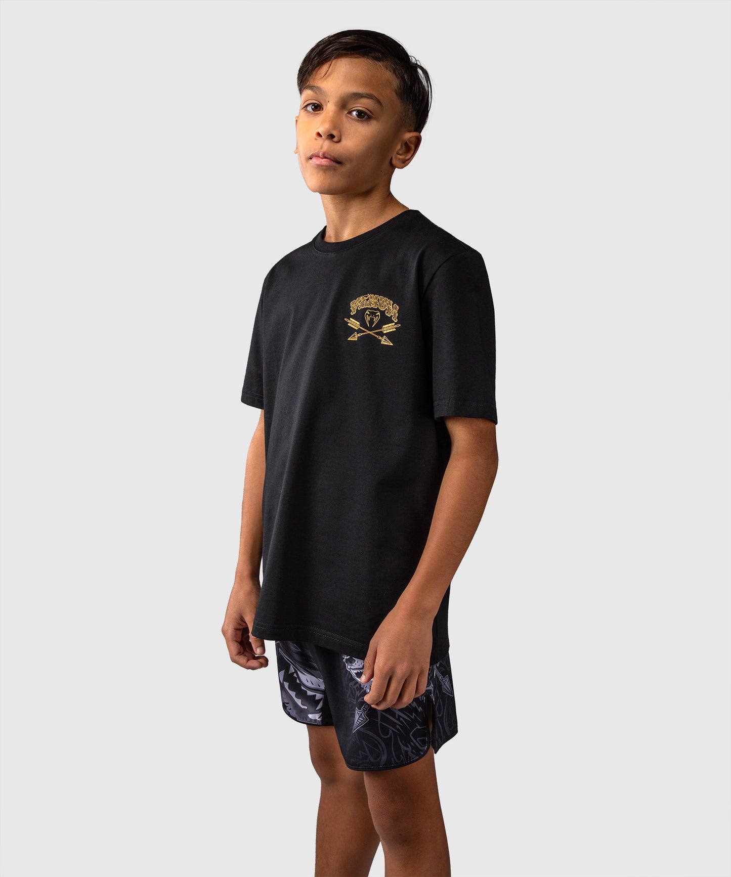 Venum Wolf Atak Kids T-Shirt - Black/Grey
