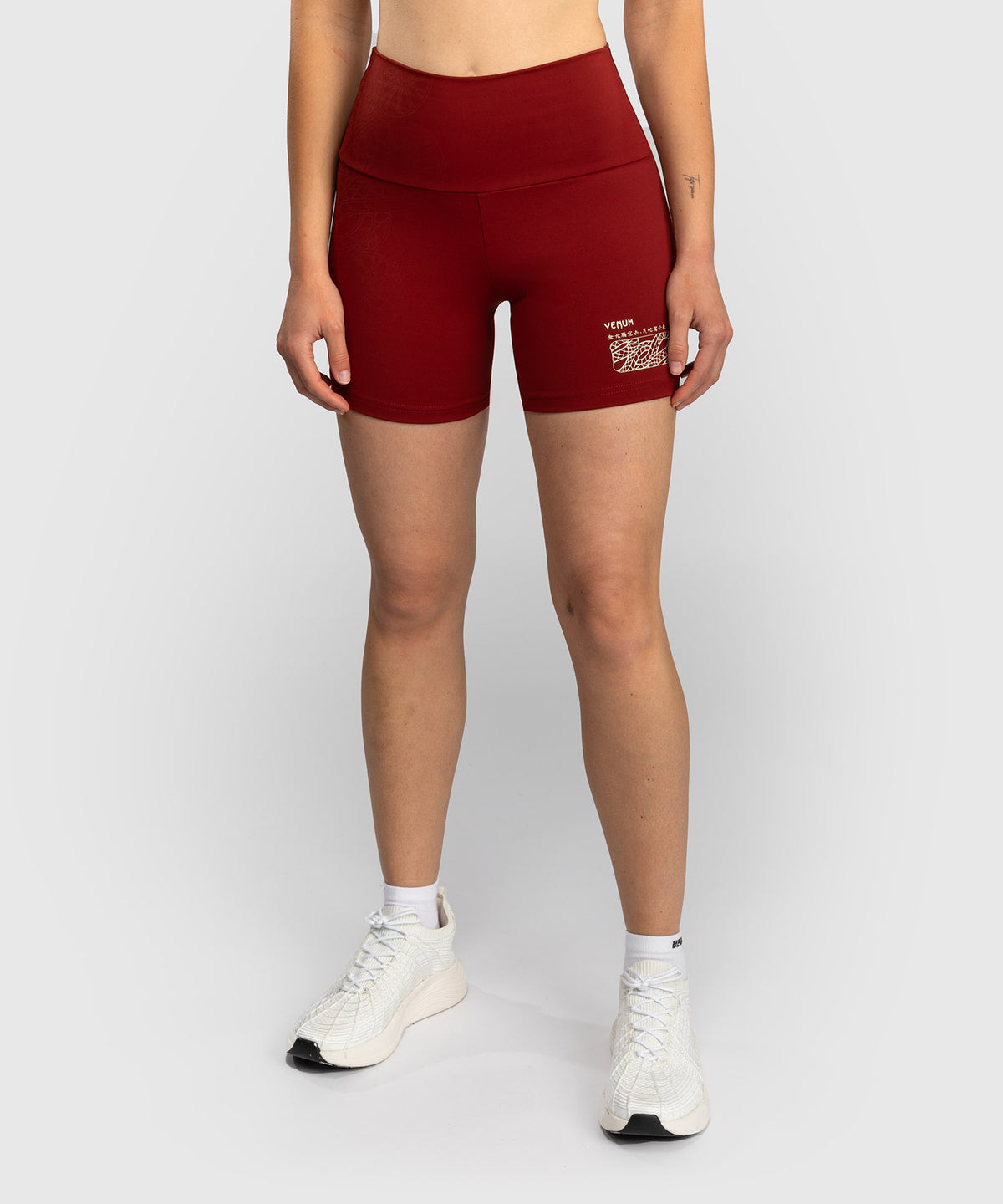 Venum Serpenti Damen Vale Tudo Shorts – Burgunder/Elfenbein