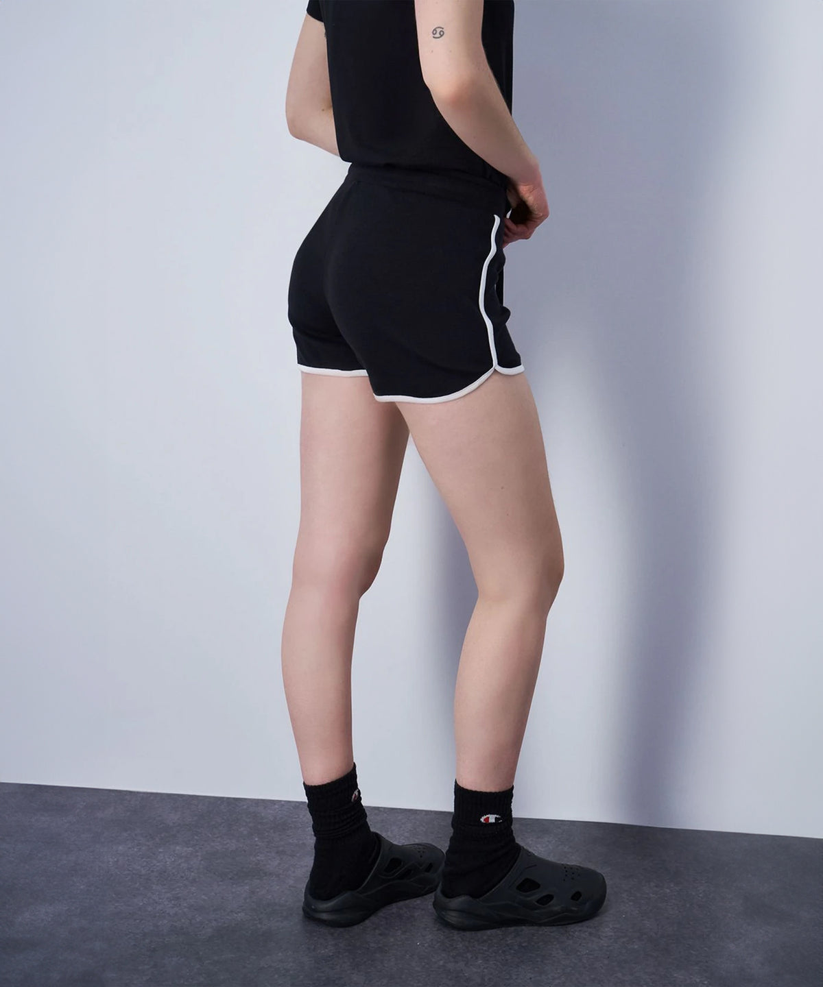 Champion Legacy Pantaloncini in Cotone – Nero/Bianco