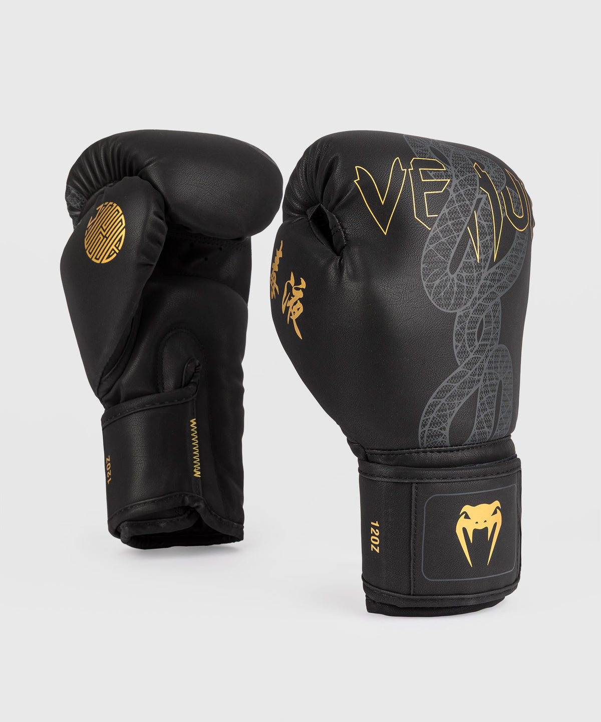 Venum Serpenti Boxhandschuhe – Schwarz/Silber/Gold